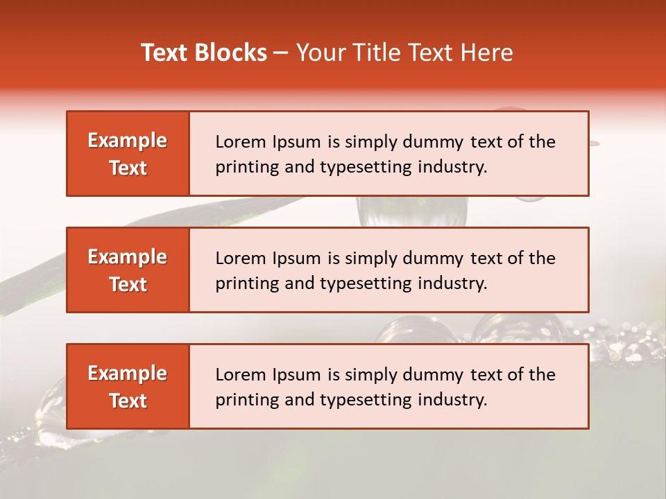 Weather Leaf Water PowerPoint Template