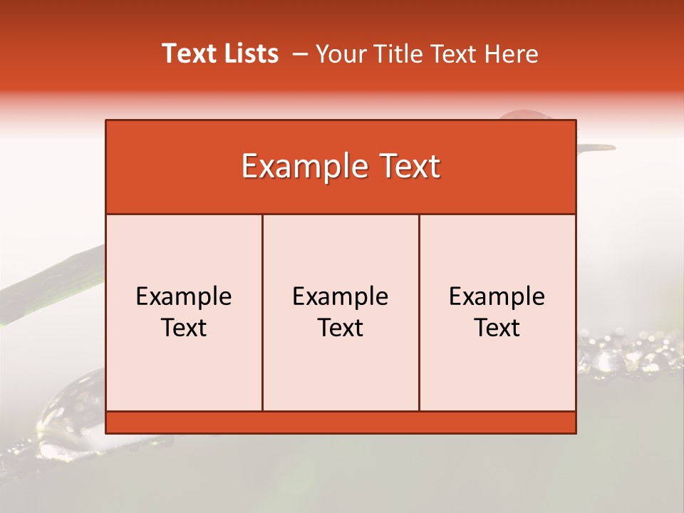 Weather Leaf Water PowerPoint Template