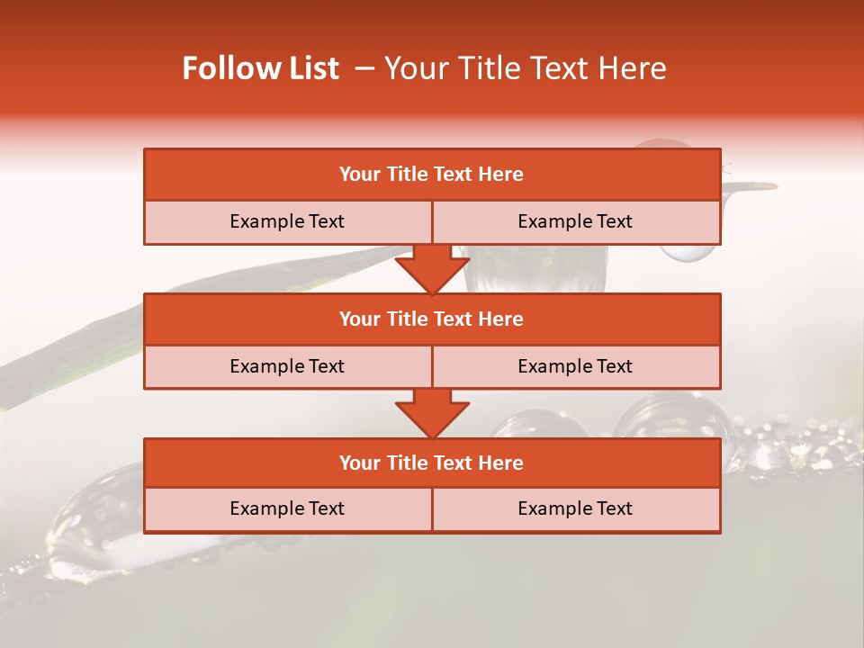 Weather Leaf Water PowerPoint Template