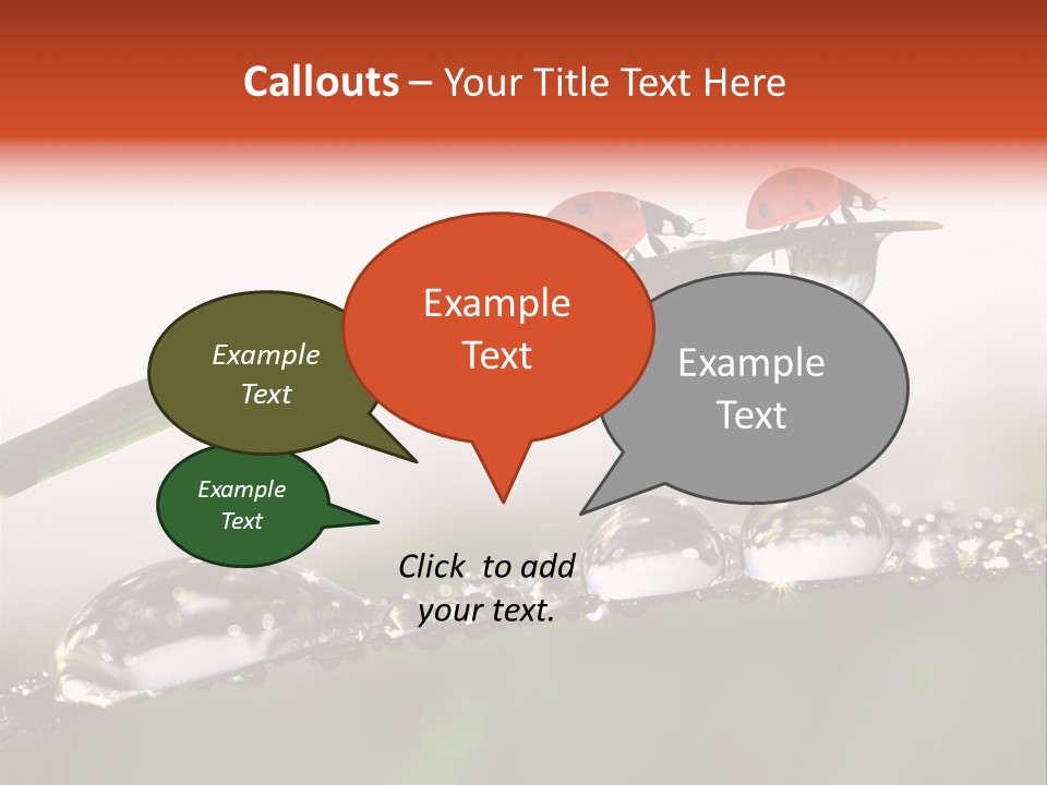 Weather Leaf Water PowerPoint Template