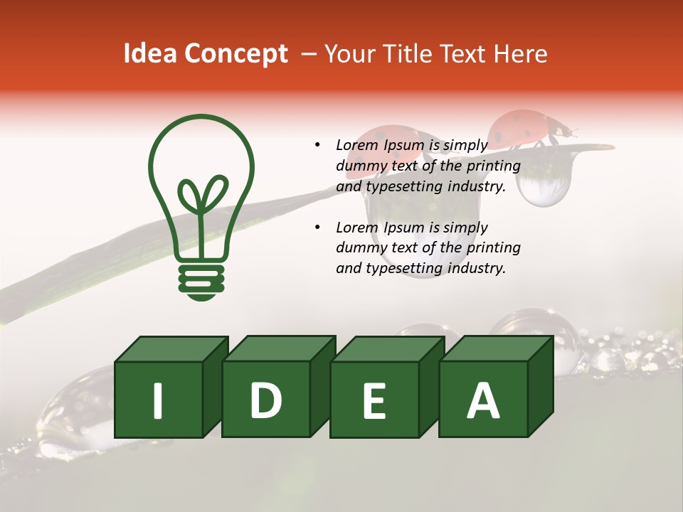 Weather Leaf Water PowerPoint Template