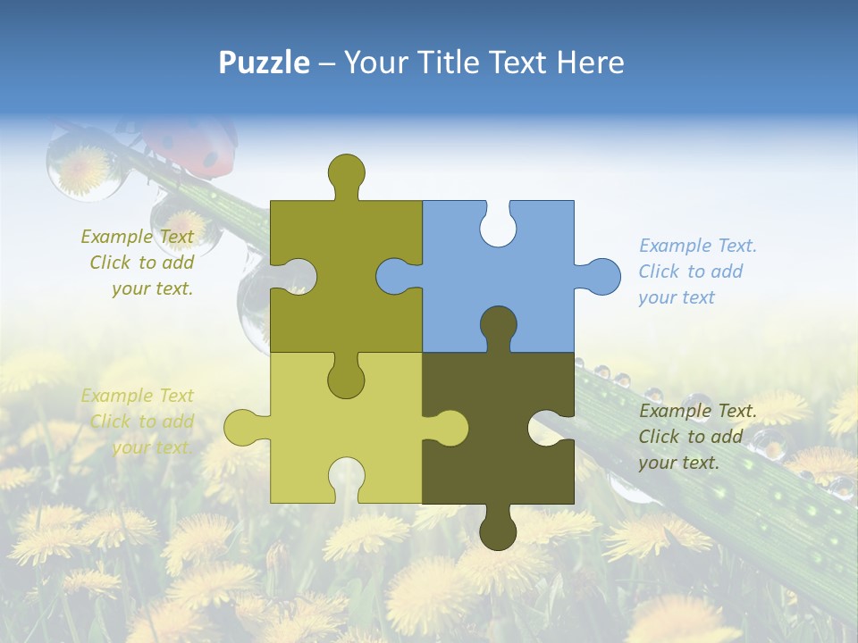 Insect Tranquil Drop PowerPoint Template