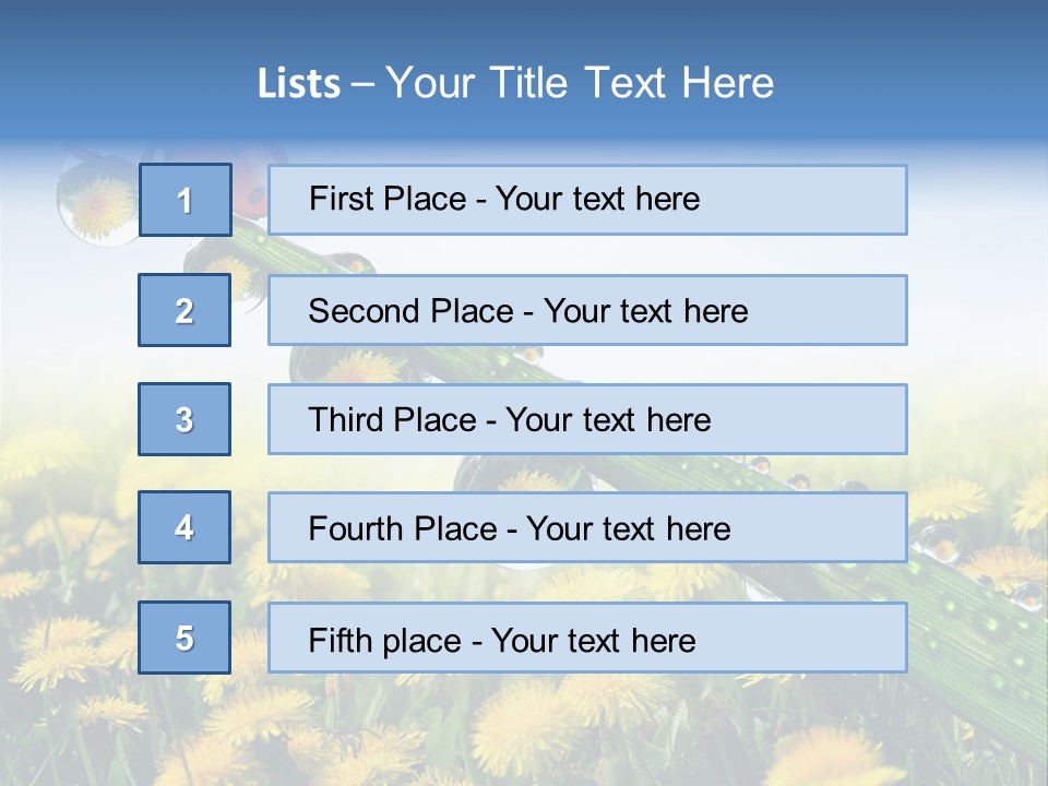Insect Tranquil Drop PowerPoint Template