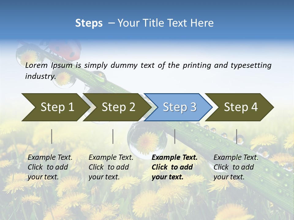 Insect Tranquil Drop PowerPoint Template