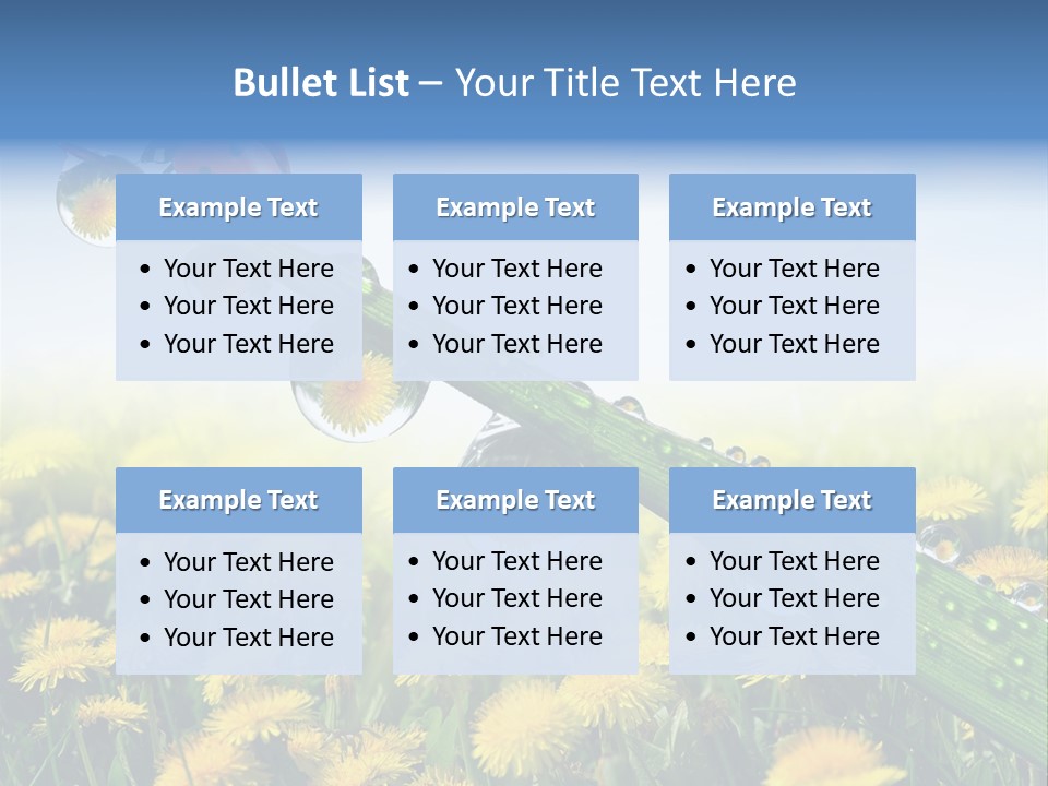 Insect Tranquil Drop PowerPoint Template