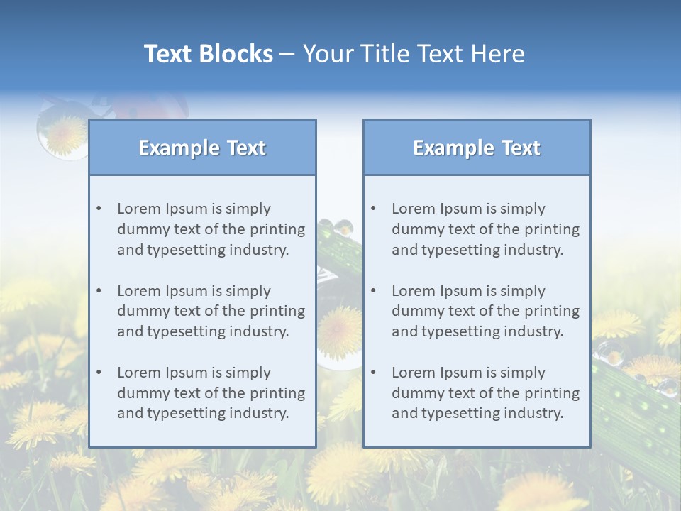 Insect Tranquil Drop PowerPoint Template