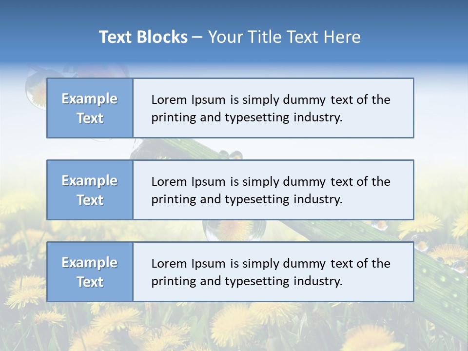 Insect Tranquil Drop PowerPoint Template