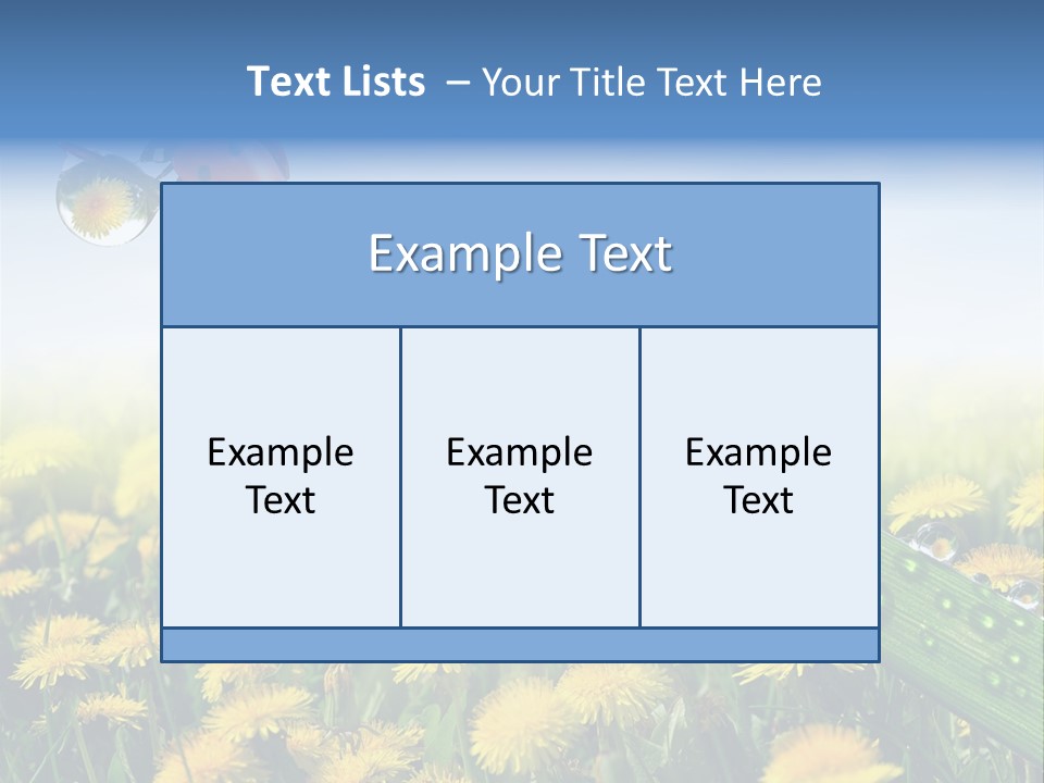 Insect Tranquil Drop PowerPoint Template