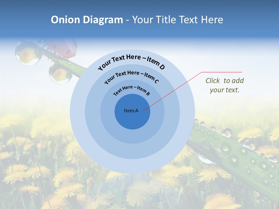 Insect Tranquil Drop PowerPoint Template