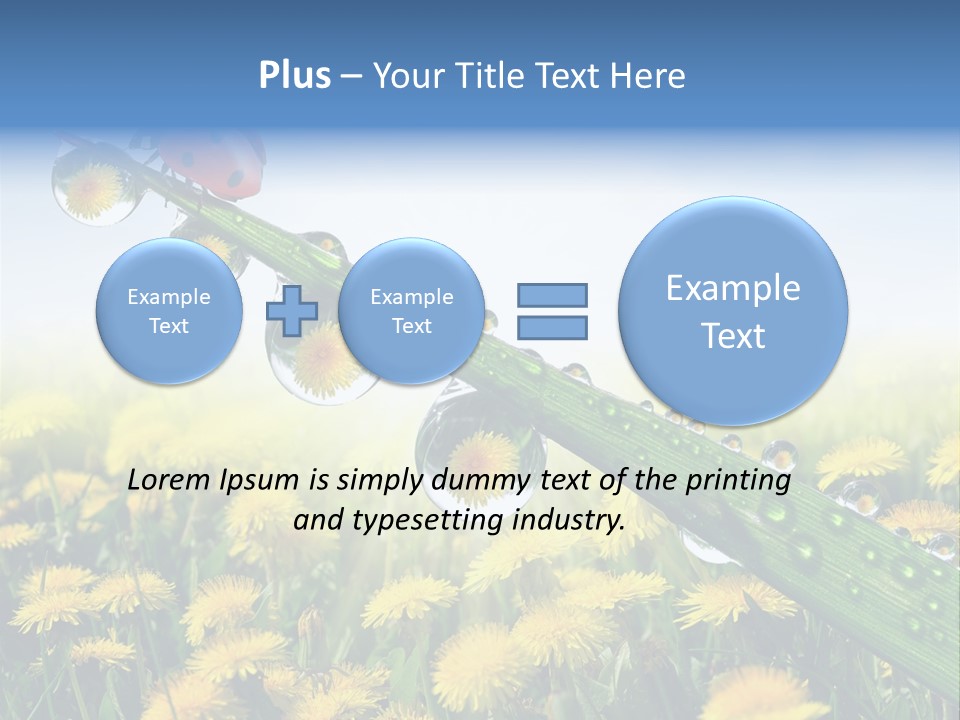 Insect Tranquil Drop PowerPoint Template