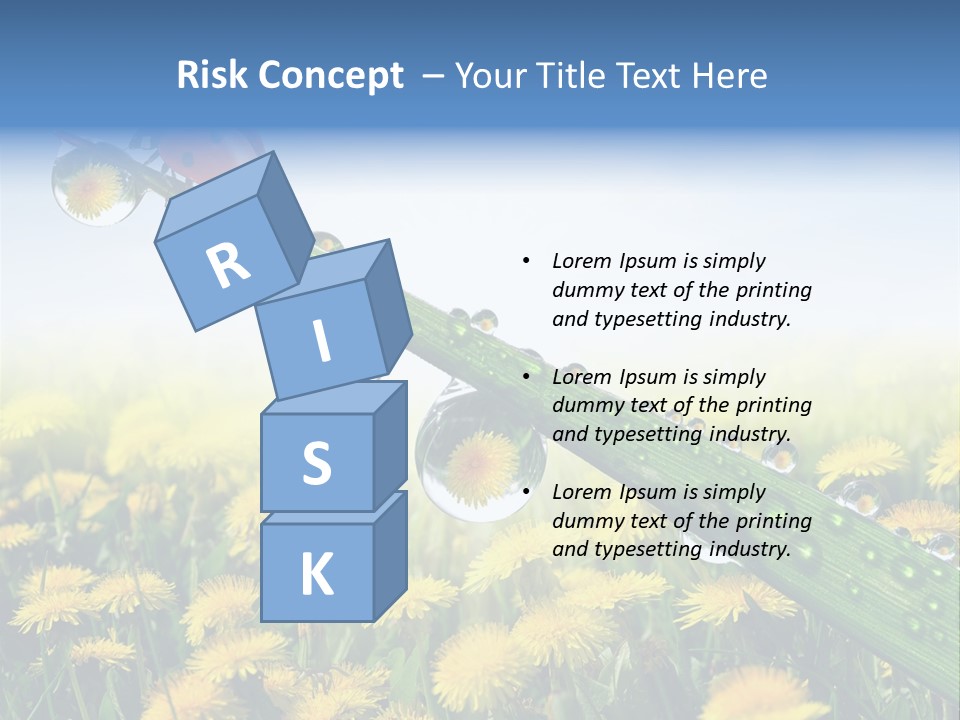 Insect Tranquil Drop PowerPoint Template