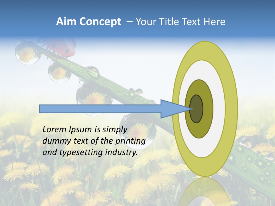 Insect Tranquil Drop PowerPoint Template