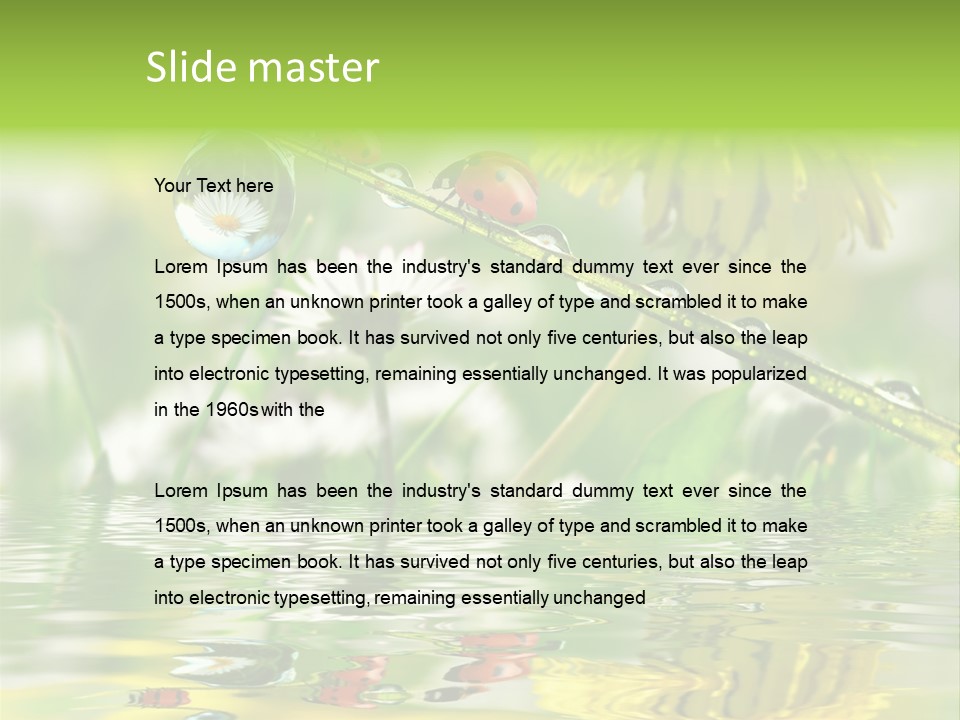 Environmental Raindrop Meadow PowerPoint Template