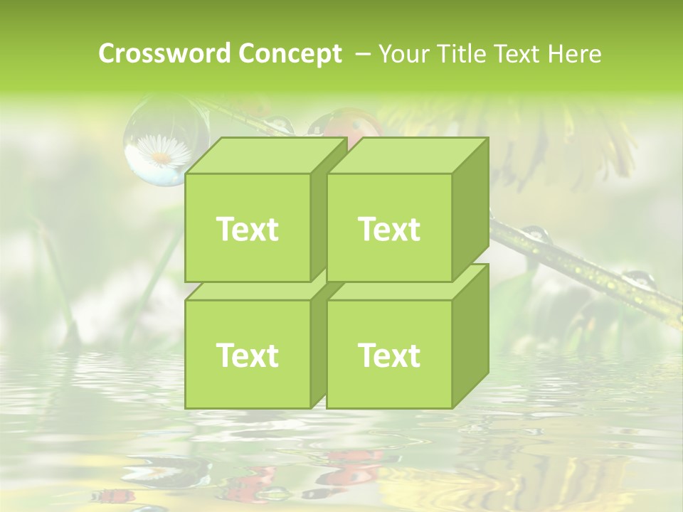 Environmental Raindrop Meadow PowerPoint Template