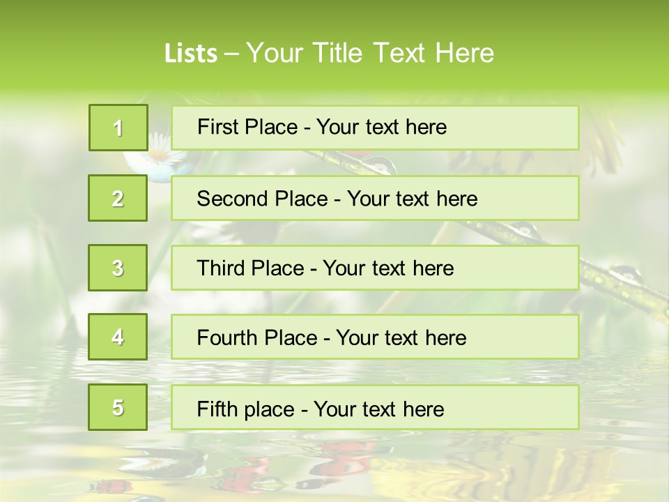 Environmental Raindrop Meadow PowerPoint Template