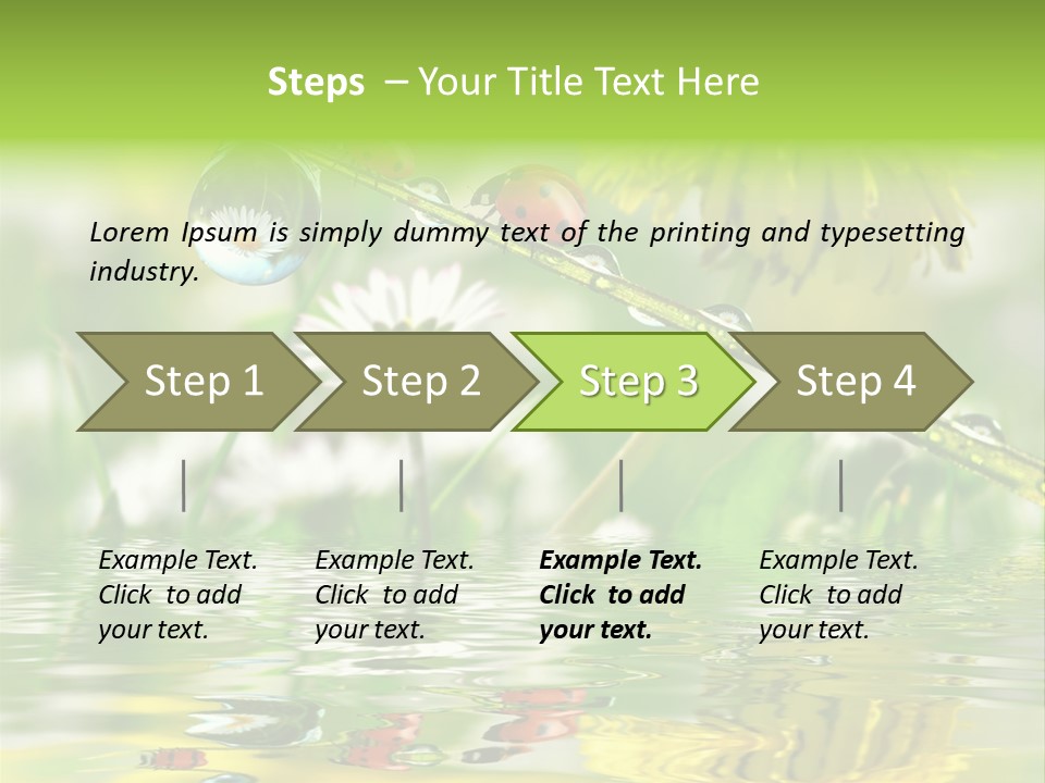 Environmental Raindrop Meadow PowerPoint Template