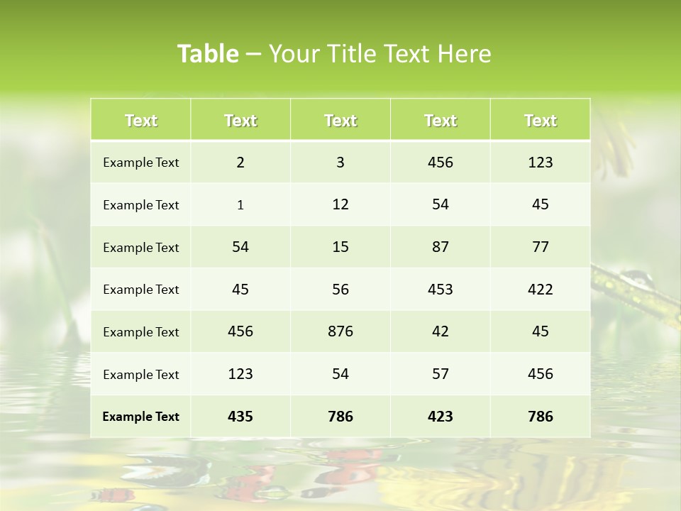 Environmental Raindrop Meadow PowerPoint Template
