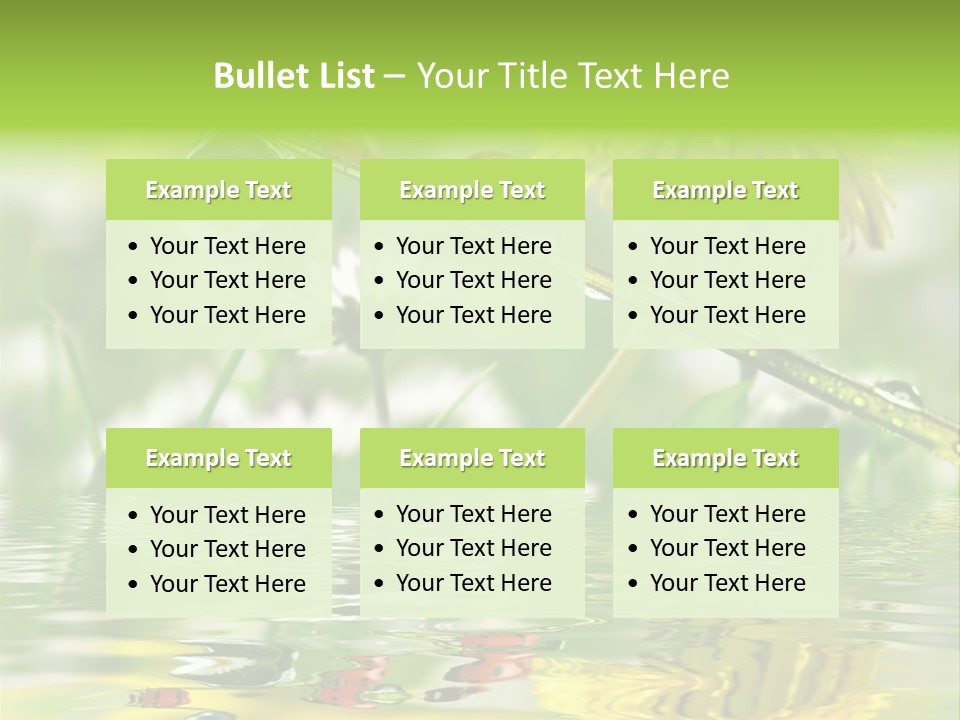 Environmental Raindrop Meadow PowerPoint Template