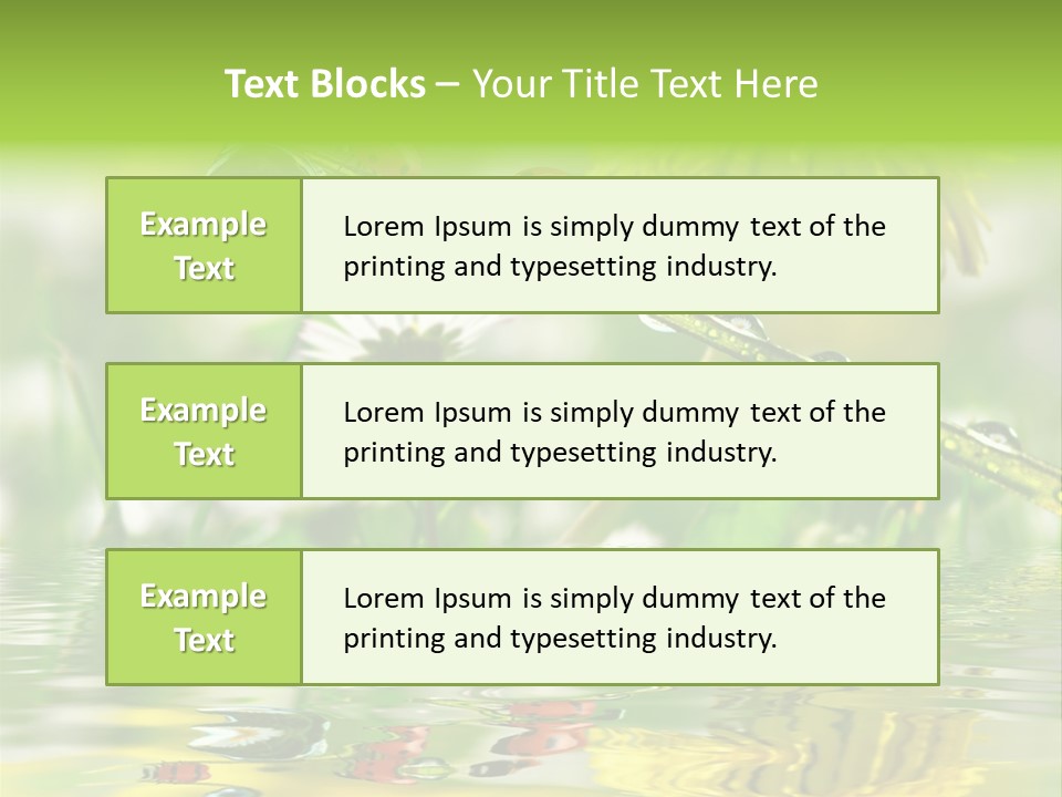 Environmental Raindrop Meadow PowerPoint Template