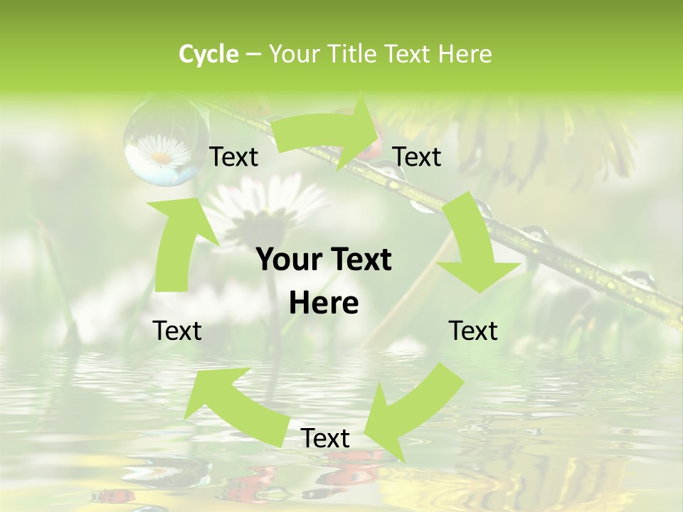 Environmental Raindrop Meadow PowerPoint Template