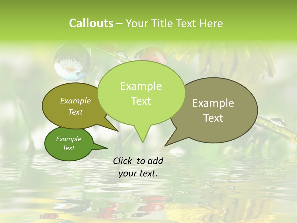 Environmental Raindrop Meadow PowerPoint Template