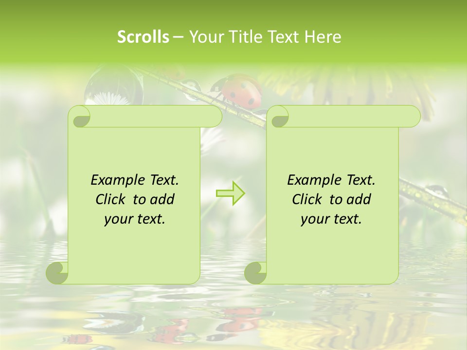 Environmental Raindrop Meadow PowerPoint Template