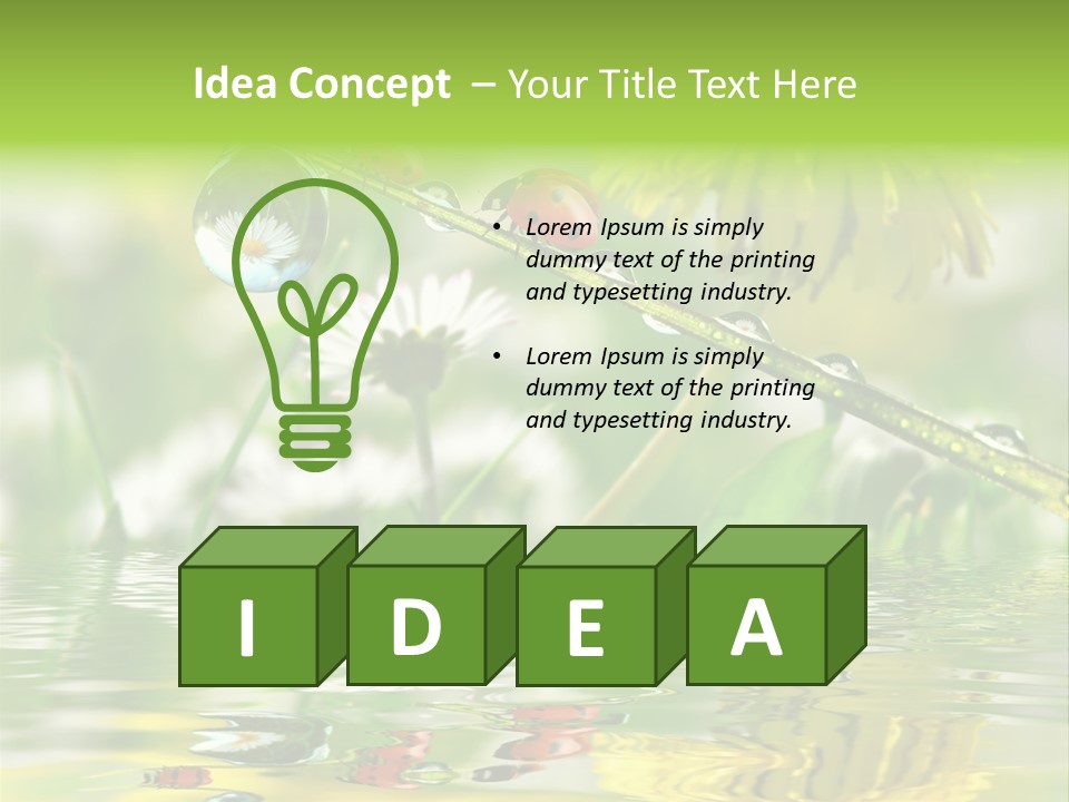 Environmental Raindrop Meadow PowerPoint Template