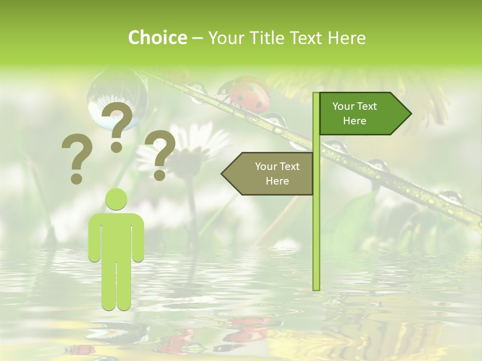 Environmental Raindrop Meadow PowerPoint Template