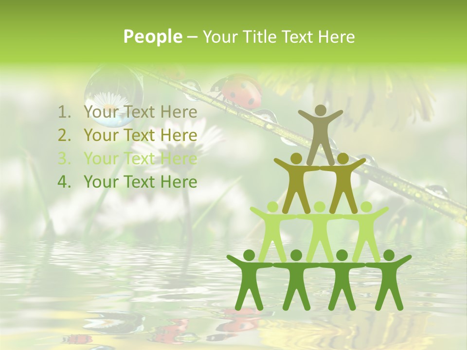 Environmental Raindrop Meadow PowerPoint Template