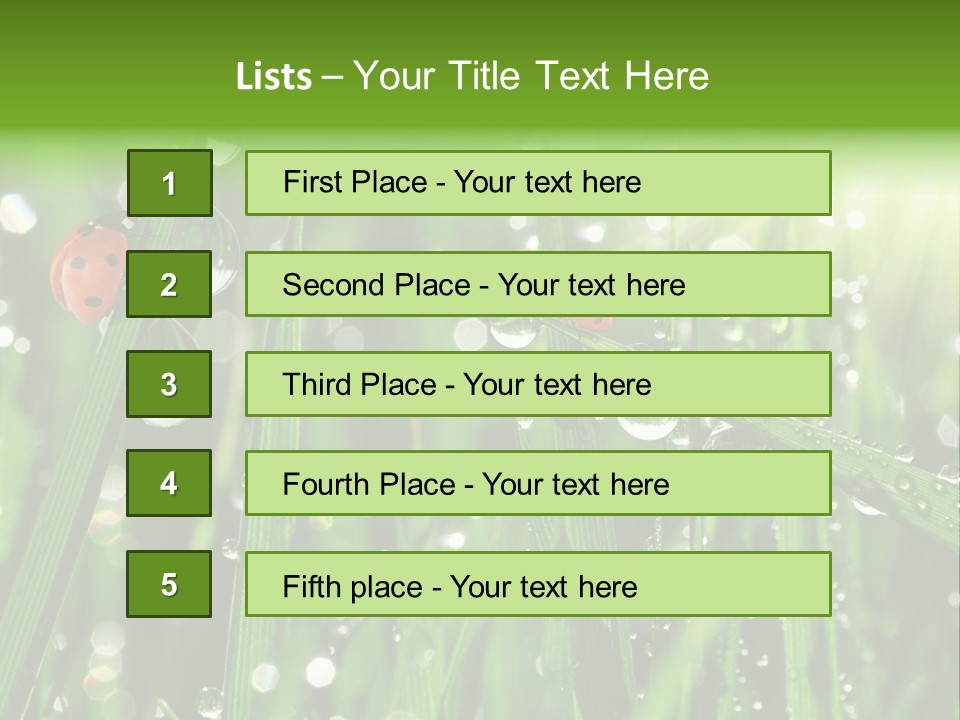 Bright Meadow Lifestyle PowerPoint Template