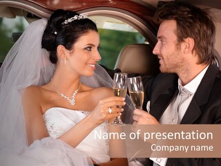 Wedding Weddingday Glasses PowerPoint Template