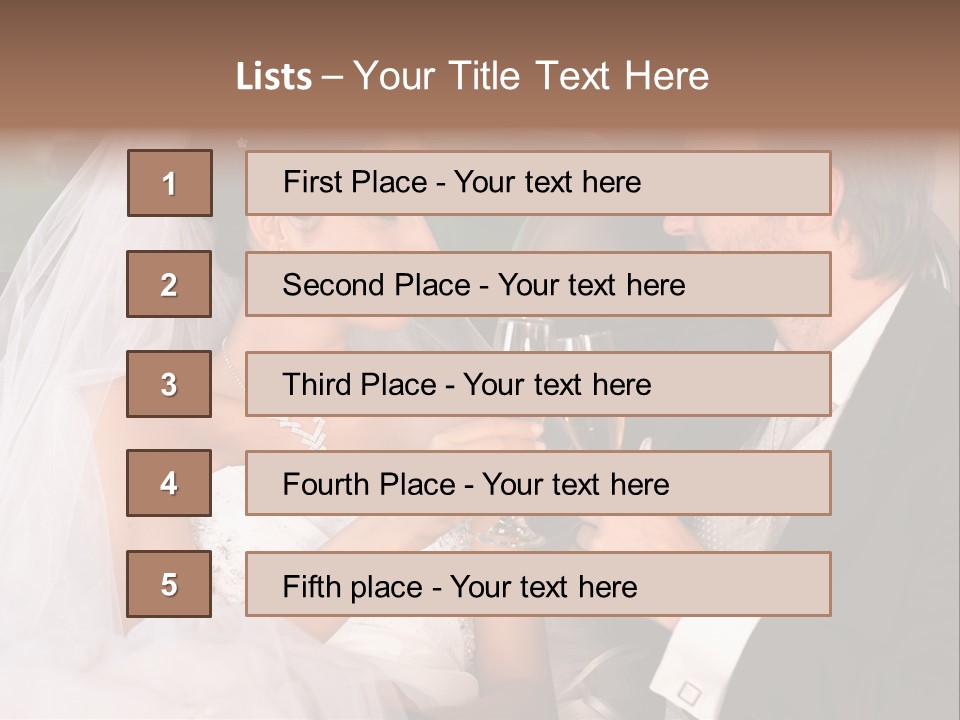 Wedding Weddingday Glasses PowerPoint Template