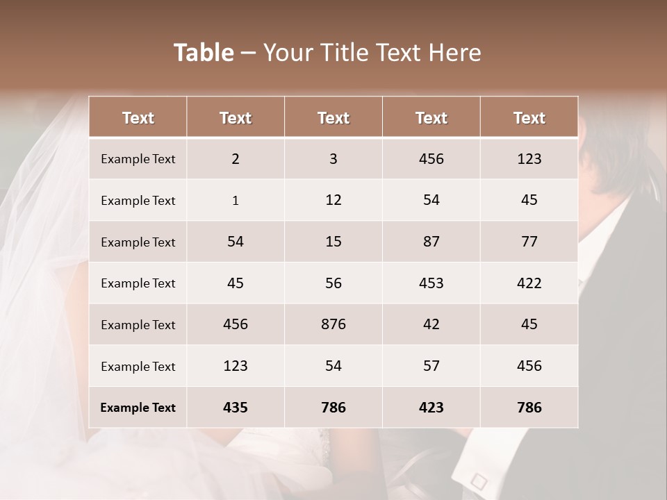 Wedding Weddingday Glasses PowerPoint Template