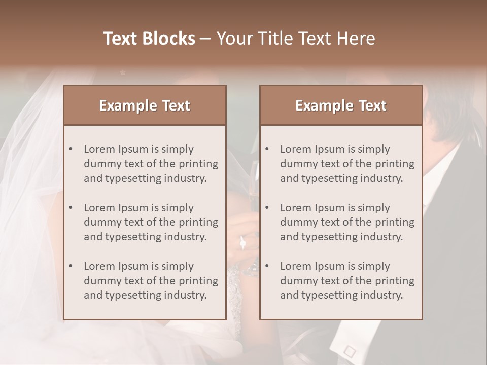 Wedding Weddingday Glasses PowerPoint Template