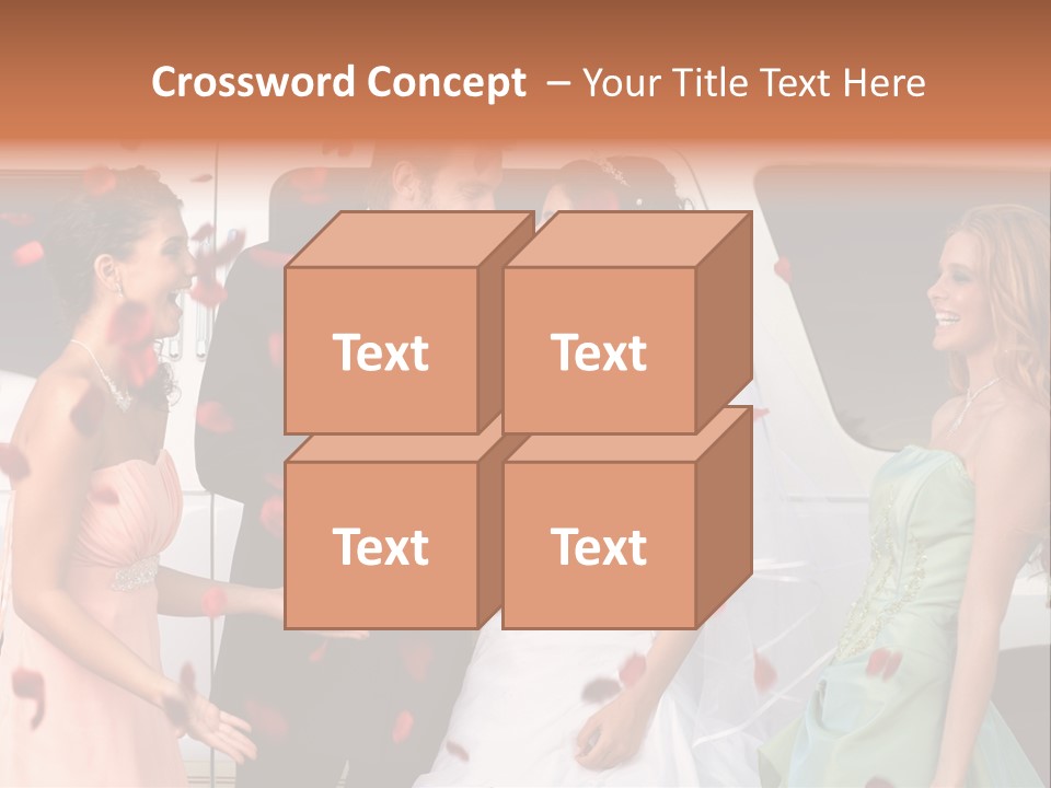 Groom Smiling Girl PowerPoint Template