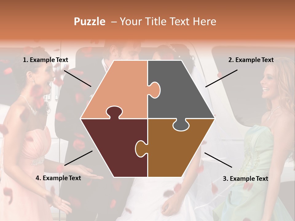 Groom Smiling Girl PowerPoint Template