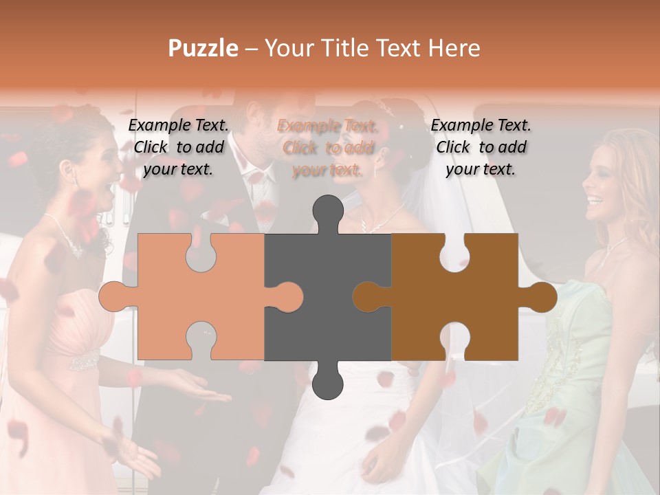 Groom Smiling Girl PowerPoint Template