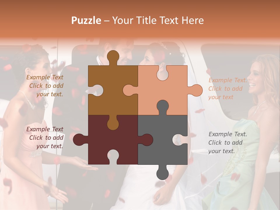 Groom Smiling Girl PowerPoint Template