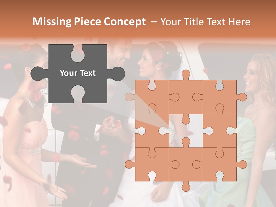 Groom Smiling Girl PowerPoint Template