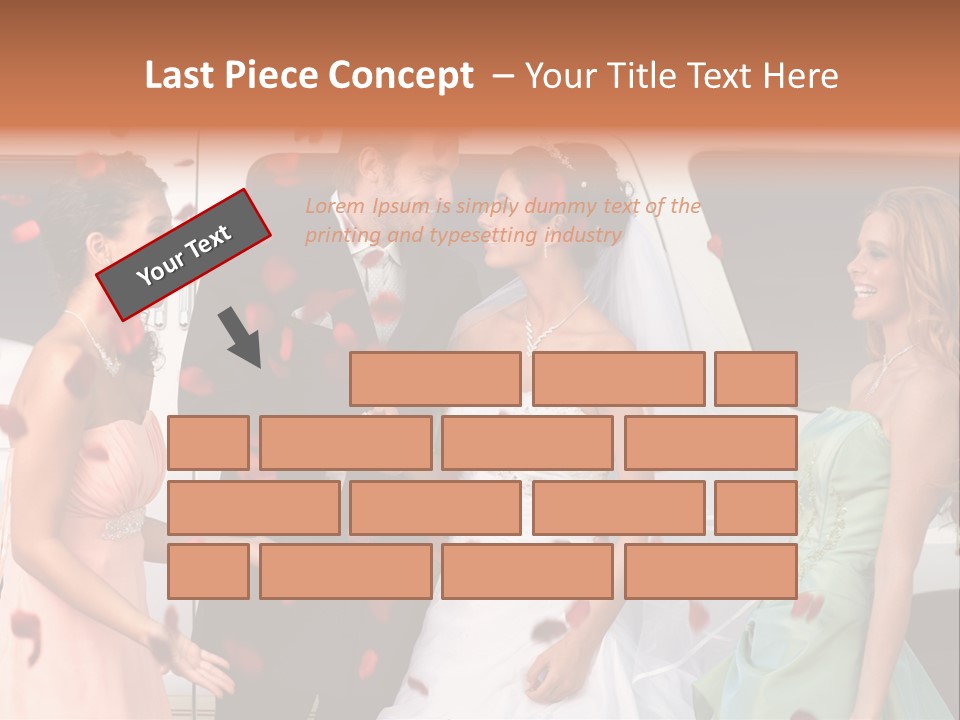 Groom Smiling Girl PowerPoint Template