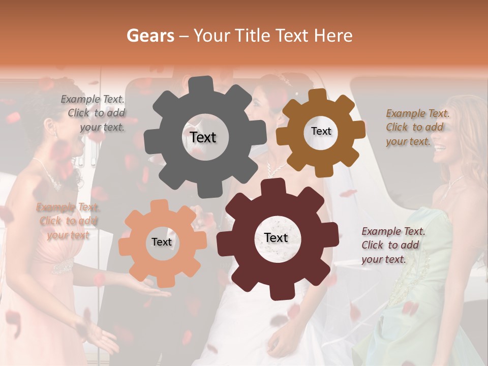 Groom Smiling Girl PowerPoint Template