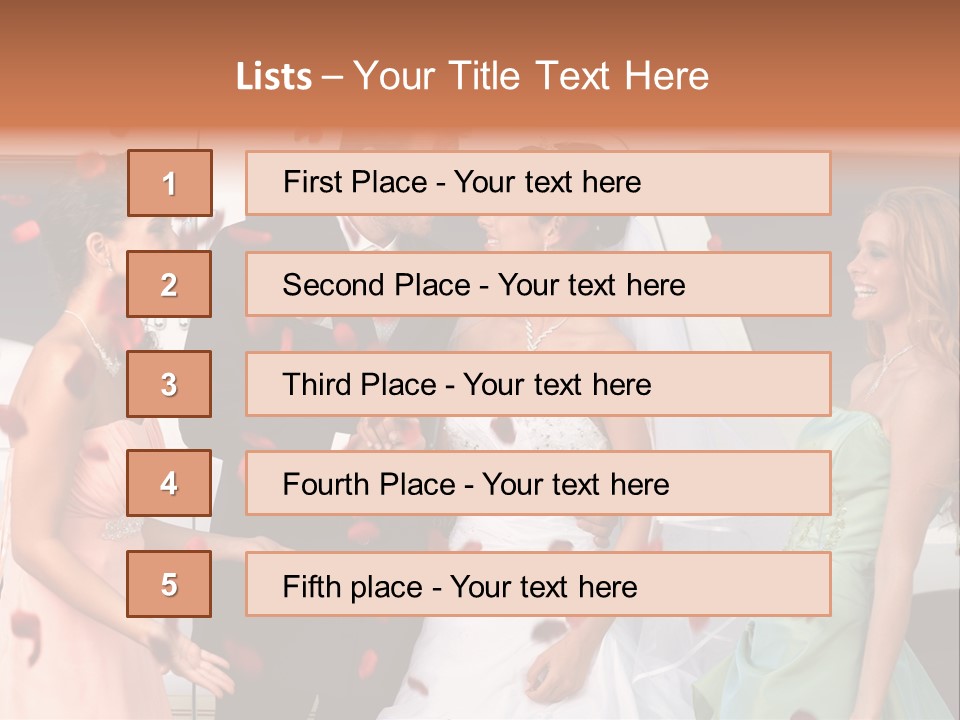 Groom Smiling Girl PowerPoint Template