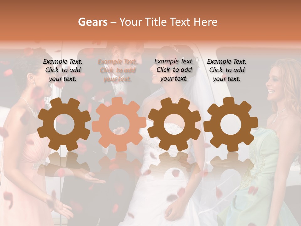 Groom Smiling Girl PowerPoint Template