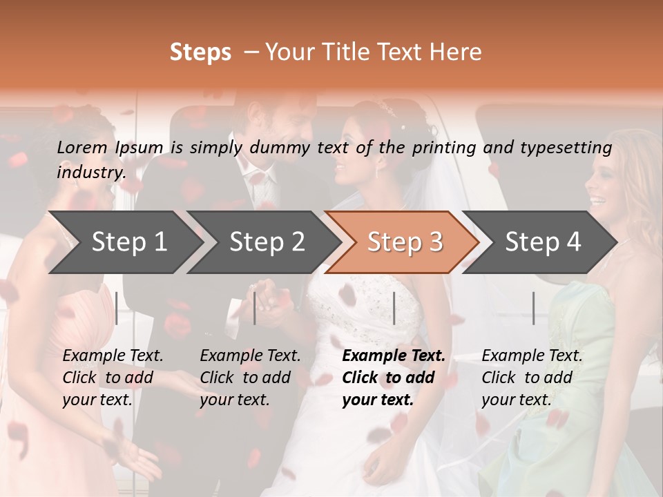 Groom Smiling Girl PowerPoint Template