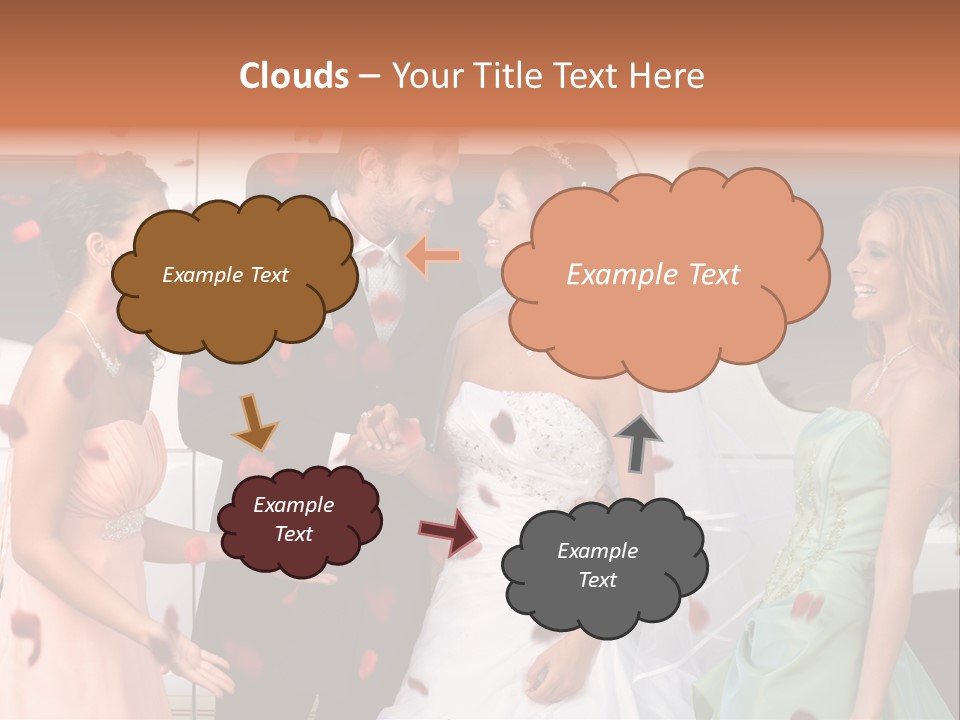 Groom Smiling Girl PowerPoint Template