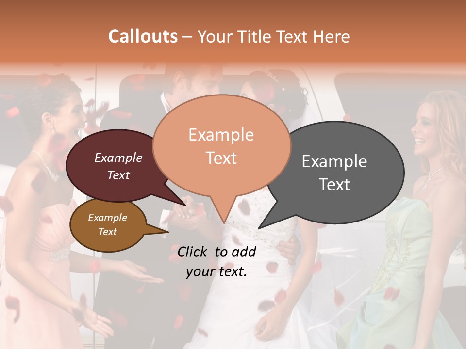 Groom Smiling Girl PowerPoint Template