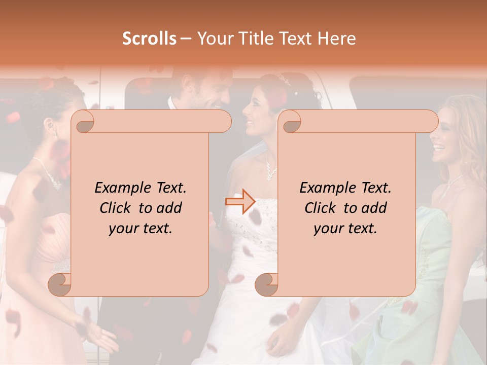 Groom Smiling Girl PowerPoint Template