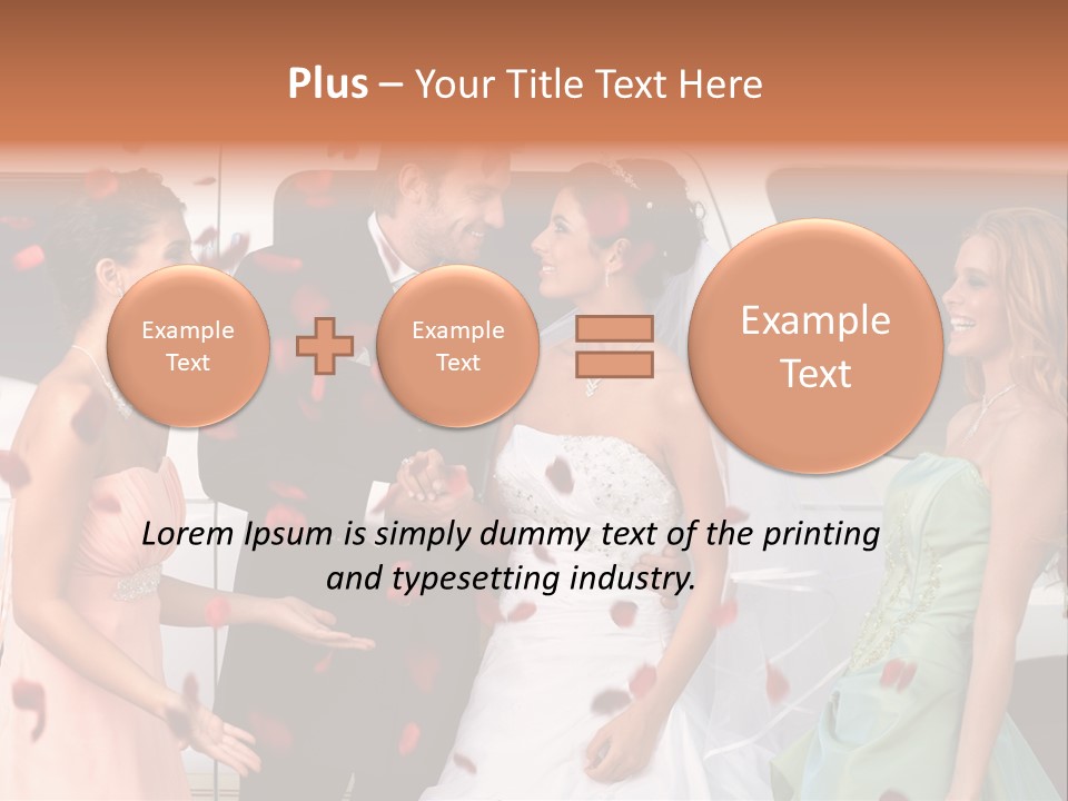 Groom Smiling Girl PowerPoint Template