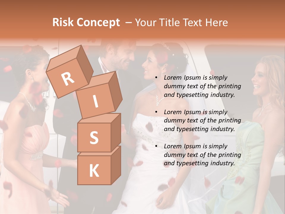 Groom Smiling Girl PowerPoint Template