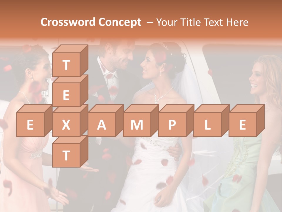 Groom Smiling Girl PowerPoint Template